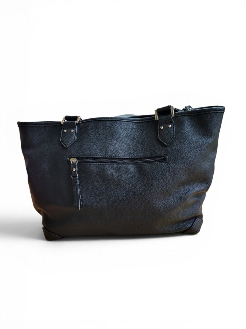 Like New Rosetti "Janet" Shoulder Bag in Classic Black with Silver Accents